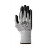 Ansell Size 7 HyFlex Cut Resistant Dark Gray Water-Based Polyurethane Palm Coated Work Gloves With Gray Dyneema, Nylon, Lycra And Glass Fiber Liner And Knit Wrist