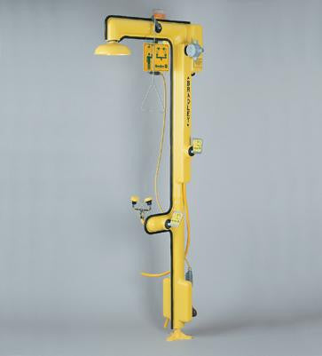 Bradley Top Supply Heat Trace  Shower With Eye/Face Wash Unit