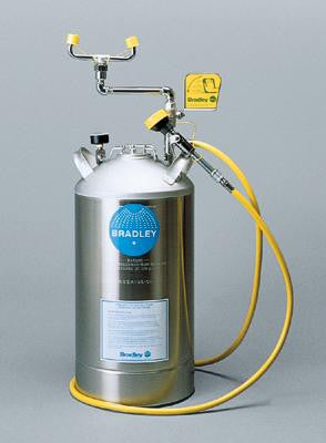 Bradley 10 Gallon Portable Pressurized  Eye Wash Unit With Drench Hose