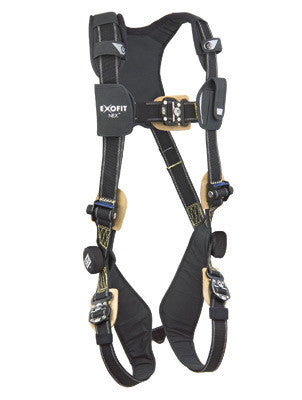 DBI/SALA Medium ExoFit NEX Arc Flash Nomex/Kevlar Web Full Body Harness With PVC Coated Aluminum Back And Side D Rings, Locking Connect Buckles And Comfort Padding