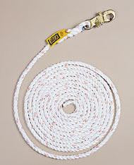 DBI/SALA 50' Lifeline Assembly 5/8" Polyester/Polypropylene Snap Hook 1 End Taped