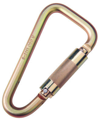 DBI/SALA 1 3/16" Gate Opening Saflok Self-Closing, Self-Locking Steel Carabiner With 3,600 Pound Load Rating