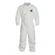 DuPont 2X White 5.4 mil Tyvek Disposable Coveralls With Front Zipper Closure, Collar, Set Sleeves And Elastic Wrists And Ankles (25 Per Case)