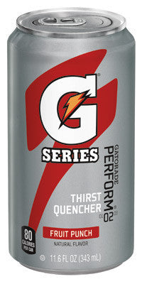 Gatorade 11.6 Ounce Ready To Drink Can Fruit Punch Electrolyte Drink (24 Cans Per Case)