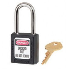 Master Lock Black #410 1 3/4" High Body Safety Lockout Padlock With 1 1/2" Shackle - Keyed Differently