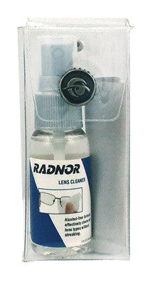 Radnor 1 Ounce Pump Bottle Alocohol-Free Lens Cleaner With Microfiber Cloth For Polycarbonate, Plastic And Glass Eyewear Lenses