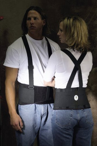 Ergodyne Extra Large ProFlex 1650 Black Economy Elastic Back Support Belt With Detachable Suspenders