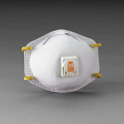 3M 8511 N95 Particulate Disposable Respirator With Cool Flow Exhalation Valve And M-Noseclip - NIOSH 42CFR84 (10 Each Per Box)