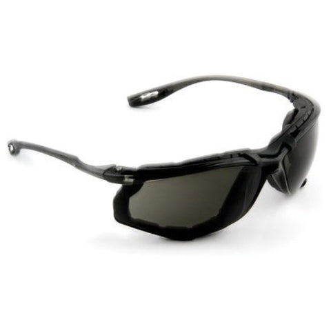 3M Virtua CCS Safety Glasses With Black Frame, Gray Polycarbonate Anti-Fog Lens, Cord Control System And Foam Gasket Attachment