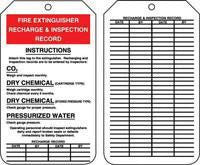 Accuform Signs 5 7/8" X 3 1/8" RV Plastic Fire Extinguisher Tag "Fire Extinguisher Recharge & Inspection RecordÎ?«" (25 Per Package)
