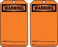 Accuform Signs 5 7/8" X 3 1/8" HS Laminate Accident Prevention Tag "Warning" (25 Per Package)