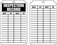 Accuform Signs 5 7/8" X 3 1/8" RV Plastic Record Tag "Inspection Record" (25 Per Package)
