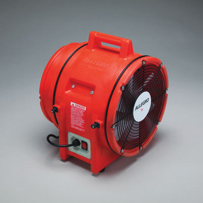Allegro Industries 12" Orange Plastic Com-Pax-Ial Blower With 1 HP 110/220 VAC 50/60 Hz Motor