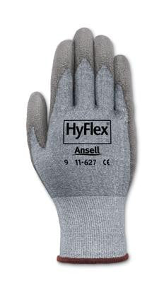 Ansell Size 8 HyFlex Light Duty Cut Resistant Gray Polyurethane Palm Coated Work Glove With Gray DSM Dyneema And Lycra Liner And Knit Wrist