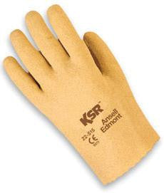 Ansell Size 7 1/2 KSR Light Duty Multi-Purpose Tan Vinyl Coated Work Glove With Interlock Knit Liner And Slip-On Cuff
