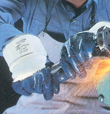 Ansell Size 9 Hycron Heavy Duty Multi-Purpose Blue Nitrile Palm Coated Work Glove With Jersey Liner And 2 1/2 " Safety Cuff