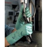 Ansell Size 8 Green Sol-Vex 18" Unlined 22 mil Nitrile Glove With Sandpatch Finish And Straight Cuff