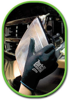 SHOWA Best Glove Size 7 Zorb-IT Black-Lite General Purpose Black Sponge Nitrile Palm Coated Work Gloves With Black Seamless Nylon Liner And Knit Wrist