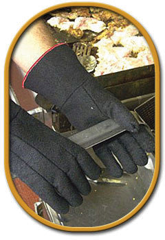 SHOWA Best Glove Size 7 Black 14" Char-Guard Non-Woven Lined Heat Resistant Glove With Gauntlet Cuff