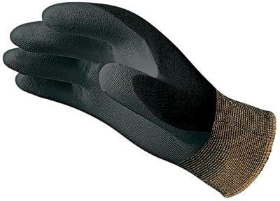 SHOWA Best Glove Medium BO500B 13 Gauge Dark Gray Polyurethane Palm Coated Work Gloves With Black Seamless Nylon Liner