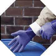SHOWA Best Glove Size 10 Blue NSK-24 14" Cotton Interlock Lined Supported Nitrile Gloves With Rough Finish And Gauntlet Cuff