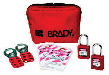 Brady Personal Padlock Pouch With 2 Keyed-Alike Safety Padlocks