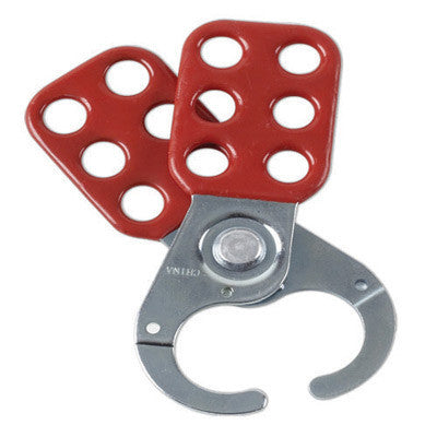 Brady Red Vinyl-Coated High Tensile Steel Lockout Hasps With 1" Diameter Jaws