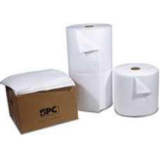 Brady SPC 15" X 19" 2-Ply Construction Top Layer Blue Bottom Layer White Perfed Pads For Use With Oil And Petroleum Based Fluids (100 Per Bale)