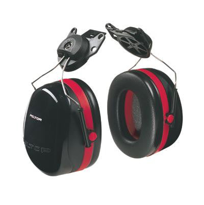 3M Peltor Red And Black Model X3P3E/37277 Cap Mount Hearing Conservation Earmuffs