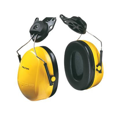 3M Peltor Black And Yellow Model X2P3E/37276 Cap Mount Hearing Conservation Earmuffs