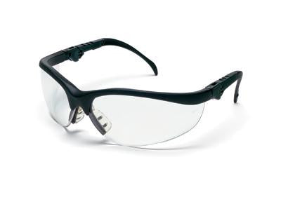 Crews Klondike Plus Safety Glasses With Black Frame And Clear Polycarbonate Duramass AF4 Anti-Scratch Anti-Fog Lens