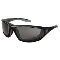 Crews Reaper Safety Glasses With Black Frame, Gray Anti-Scratch Anti-Fog Lens And Removable Foam Gasket