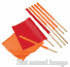 Cortina Safety Products Group 24" Orange Vinyl Warning Flag With 36" Wood Dowel Handle