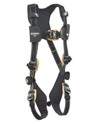 DBI/SALA Large ExoFit NEX Arc Flash Nomex/Kevlar Web Full Body Harness With PVC Coated Aluminum Back And Side D Rings, Locking Connect Buckles And Comfort Padding
