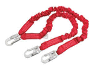 Capital Safety DBI-SALA 4 1/2' - 6' Double-Leg Protecta PRO Stretch Shock Absorbing Lanyard With Snap Hook At Leg Ends