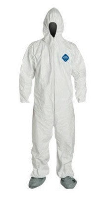 DuPont X-Large White 5.4 mil Tyvek Disposable Coveralls With Front Zipper Closure And Set Sleeves (25 Per Case)