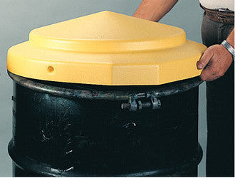 Eagle 24" X 5" Yellow High Density Polyethylene Open Head Drum Cover