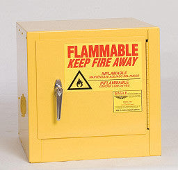 Eagle 16 Gallon Yellow One Shelf With One Door Manual Close Flammable Safety Storage Cabinet