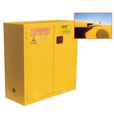 Eagle 30 Gallon Yellow One Shelf With One Door Self-Closing Flammable Safety Storage Cabinet