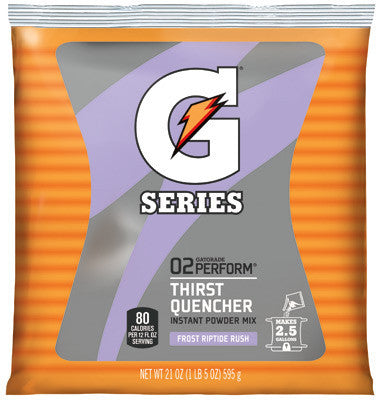 Gatorade 21 Ounce Instant Powder Pouch Riptide Electrolyte Drink - Yields 2 1/2 Gallons (32 Packets Per Case)