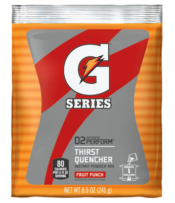 Gatorade 8.5 Ounce Instant Powder Pouch Fruit Punch Electrolyte Drink - Yields 1 Gallon (40 Packets Per Case)