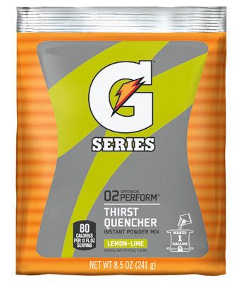 Gatorade 8.5 Ounce Instant Powder Pouch Lemon Lime Electrolyte Drink - Yields 1 Gallon (40 Packets Per Case)