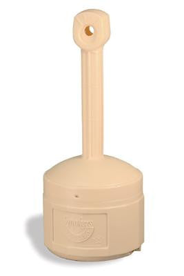 Justrite 16 1/2" X 38 1/2" Adobe Beige Smokers Cease-Fire Cigarette Butt Receptacle