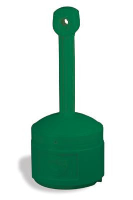 Justrite 16 1/2" X 38 1/2" Forest Green Smokers Cease-Fire Cigarette Butt Receptacle