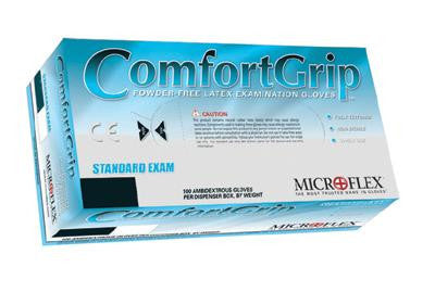 Microflex Small Natural ComfortGrip 5.1 mil Natural Rubber Latex Ambidextrous Non-Sterile Powder-Free Disposable Gloves With Textured Finish, Beaded Cuffs And Polymer Inner Coating (100 Each Per Box)
