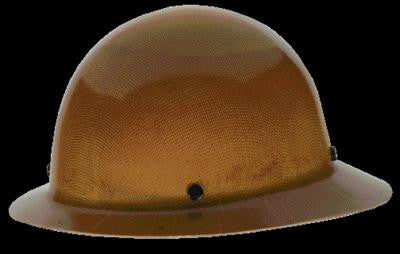 MSA Natural Tan Skullgard Class G Type I Phenolic Hard Hat With Full Brim And Staz-On Suspension