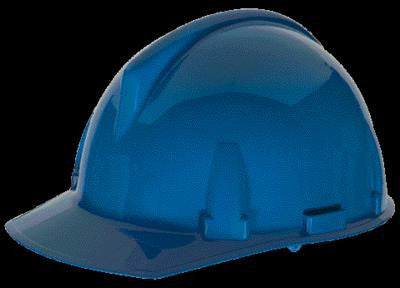MSA Blue TopGard Class E Type I Polycarbonate Slotted Hard Cap With 1-Touch Suspension