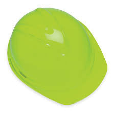 MSA Hi-Viz Yellow Green V-Gard 500 Class C Type I Polyethylene Vented Hard Cap With Fas-Trac 4 Point Suspension And Glaregard Underbrim