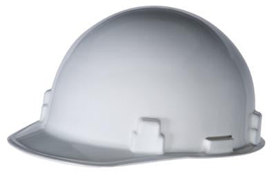 Radnor White SmoothDome Class E Type I Polyethylene Slotted Hard Cap With Ratchet Suspension