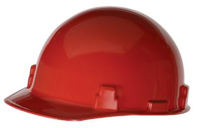 Radnor Red SmoothDome Class E Type I Polyethylene Slotted Hard Cap With Ratchet Suspension